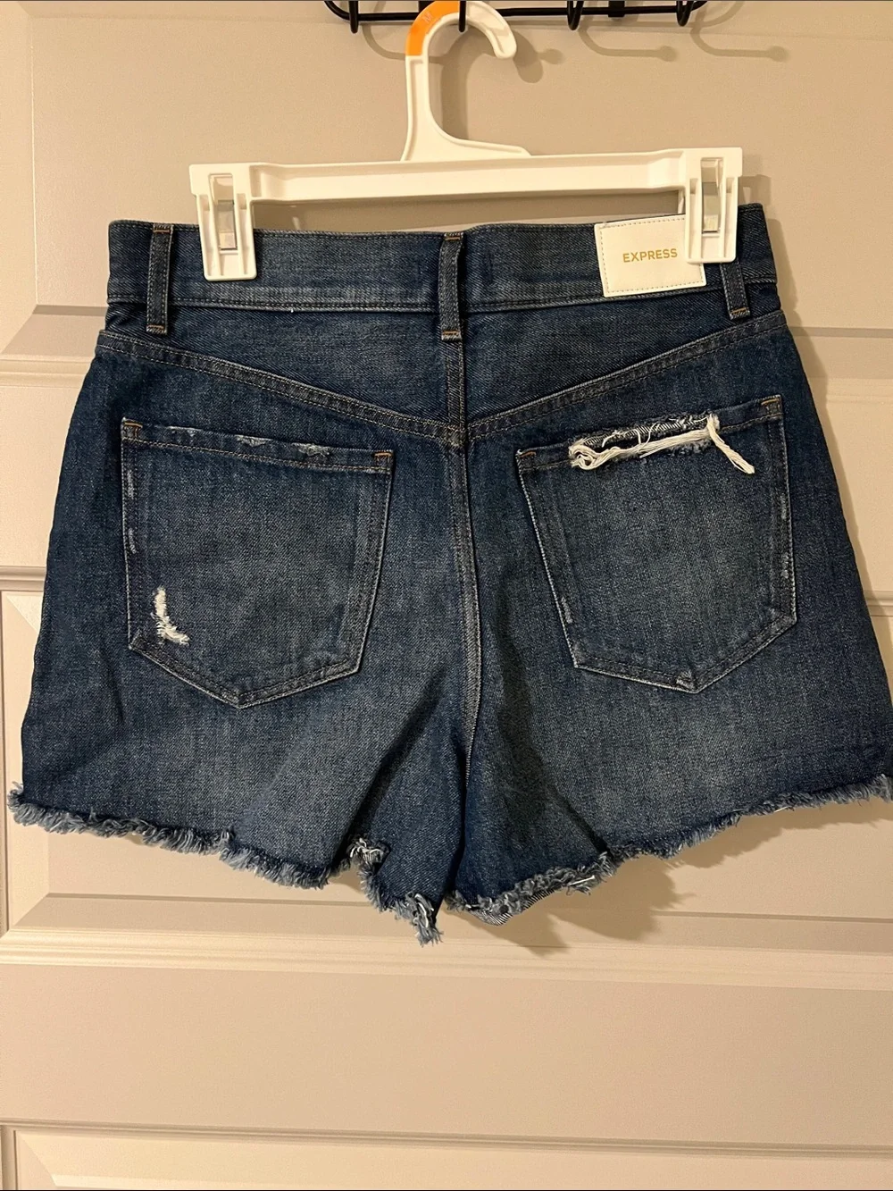 Express denim mom shorts
